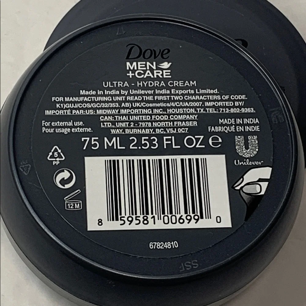 Dove Men+Care Ultra Hydra Cream Face Hands Body 2-2.5 oz New